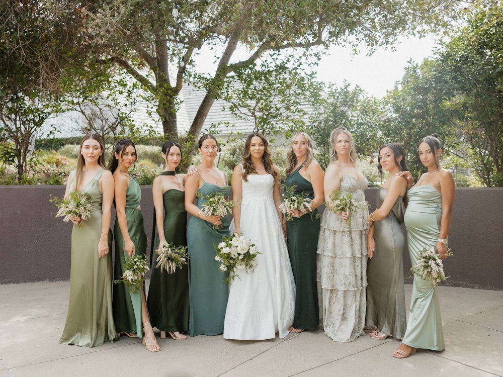 03 Bridesmaids Green Ombre at L Auberge Del Mar RW