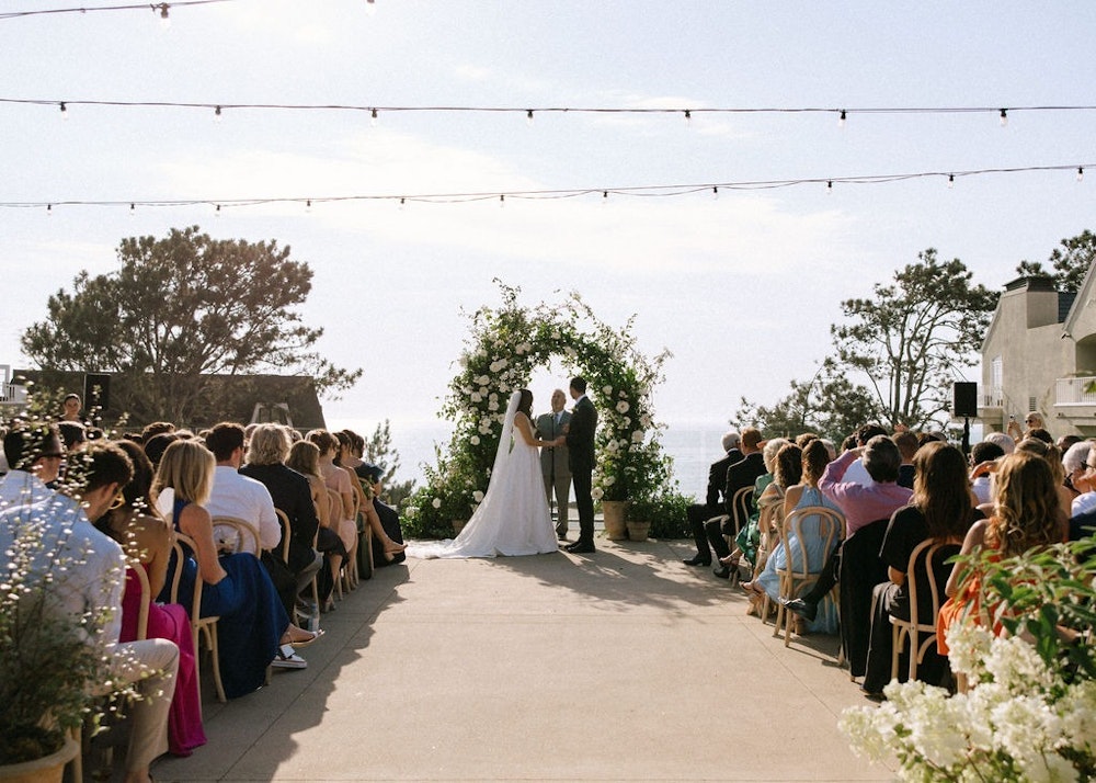 08 Greenery Arch Rooftop Ceremony at L Auberge Del Mar RW