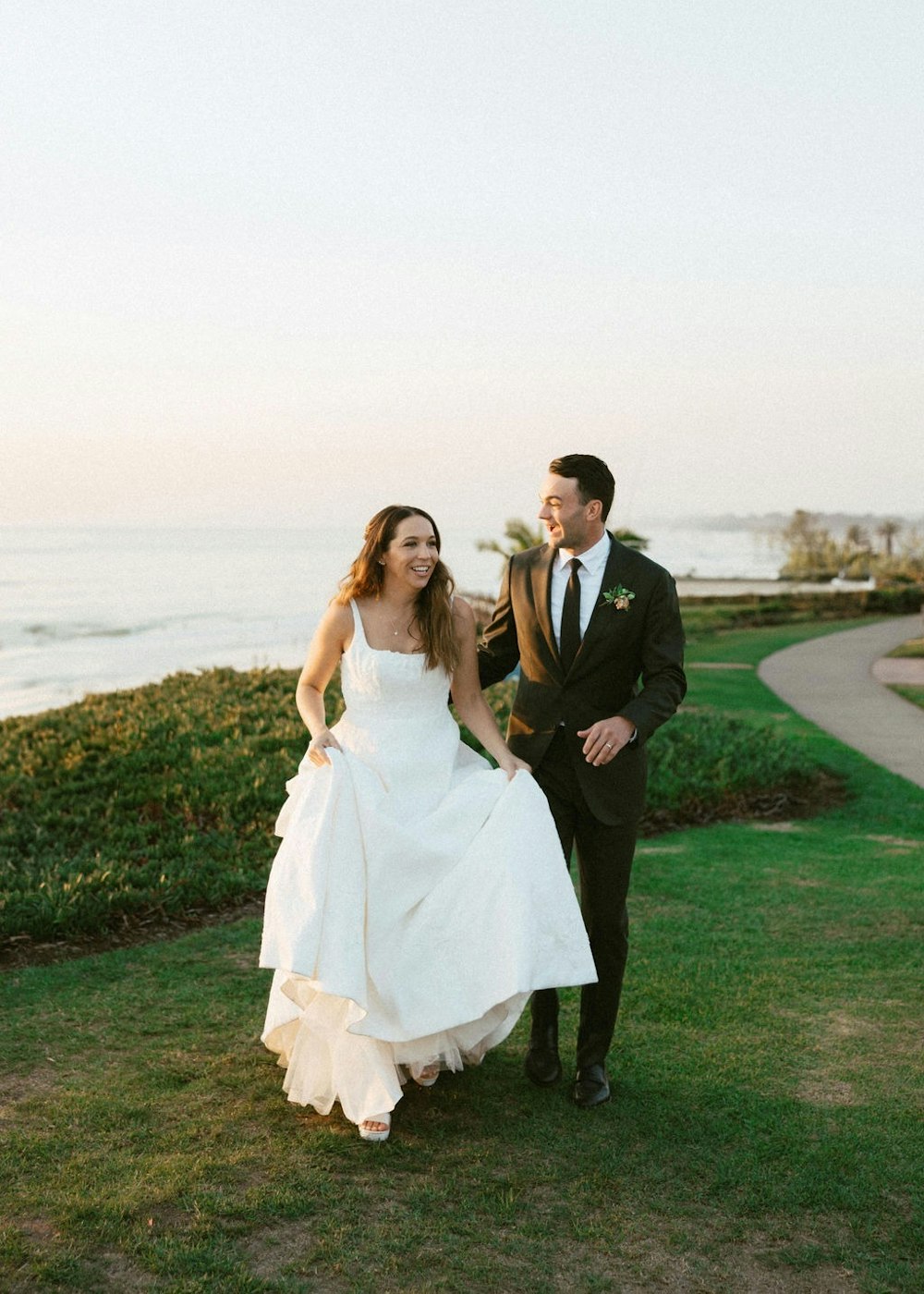 11 Couple Walking Pacific Coast at L Auberge Del Mar RW