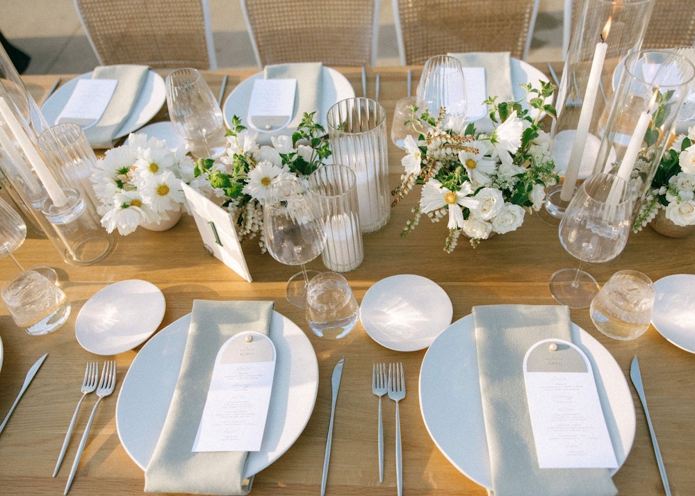 17 Coastal Neutral Tableware Wedding at L Auberge Del Mar RW
