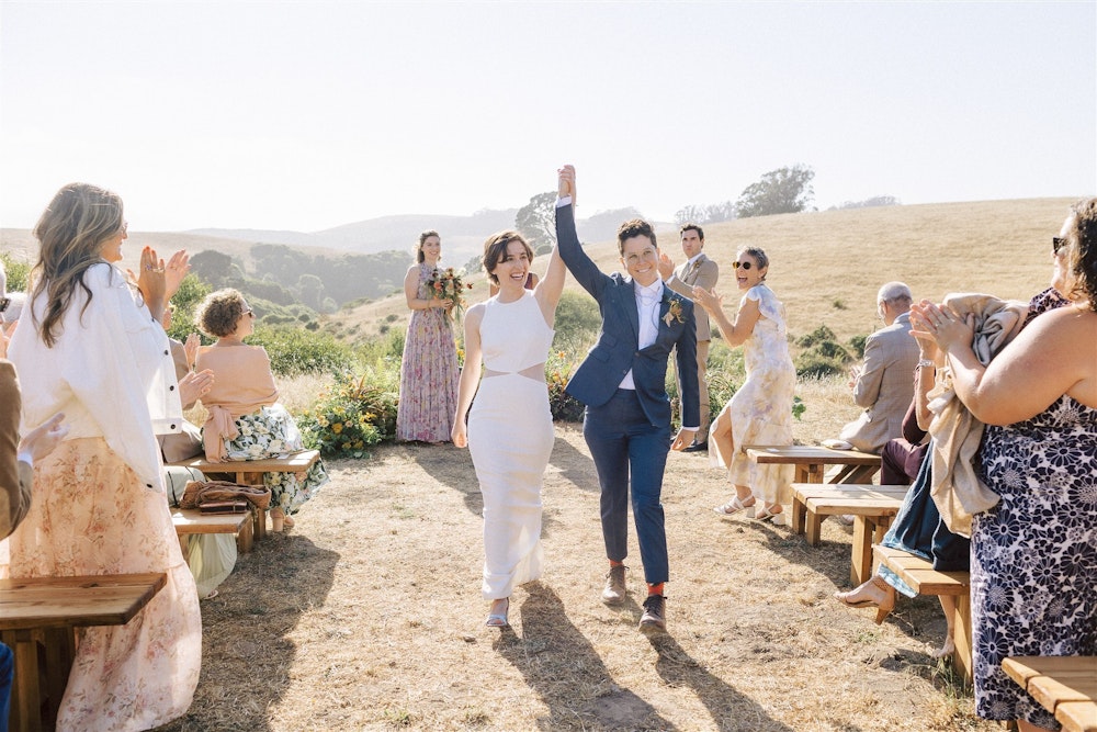 Ceremony exit at The Haven at Tomales RW13