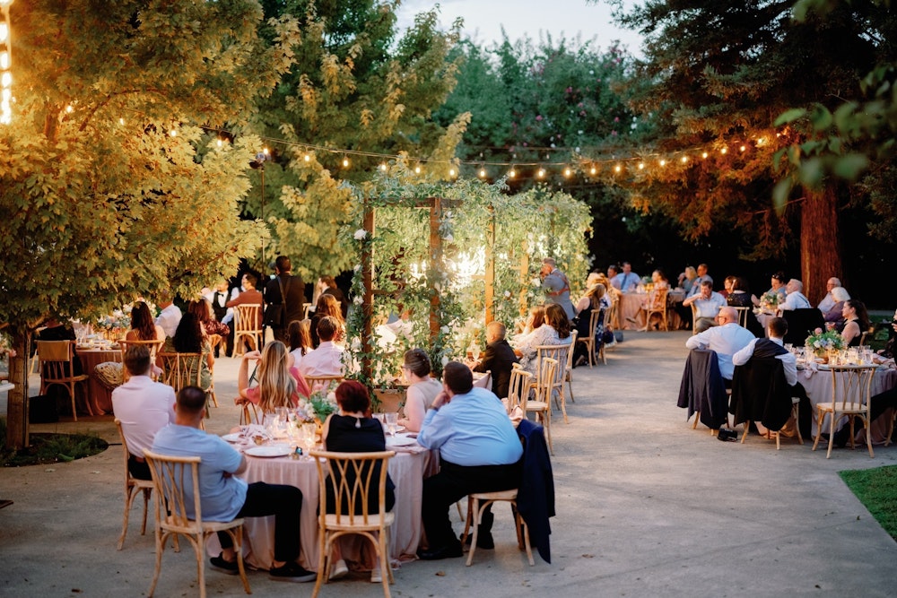 Patio evening reception at Park Winters RW23