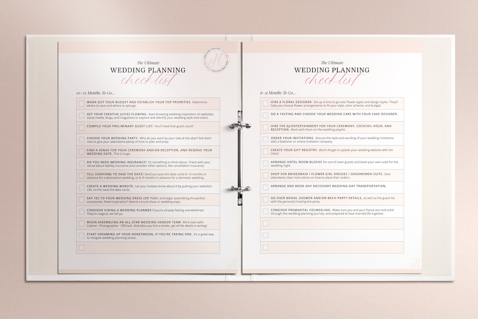The Ultimate Wedding Checklist
